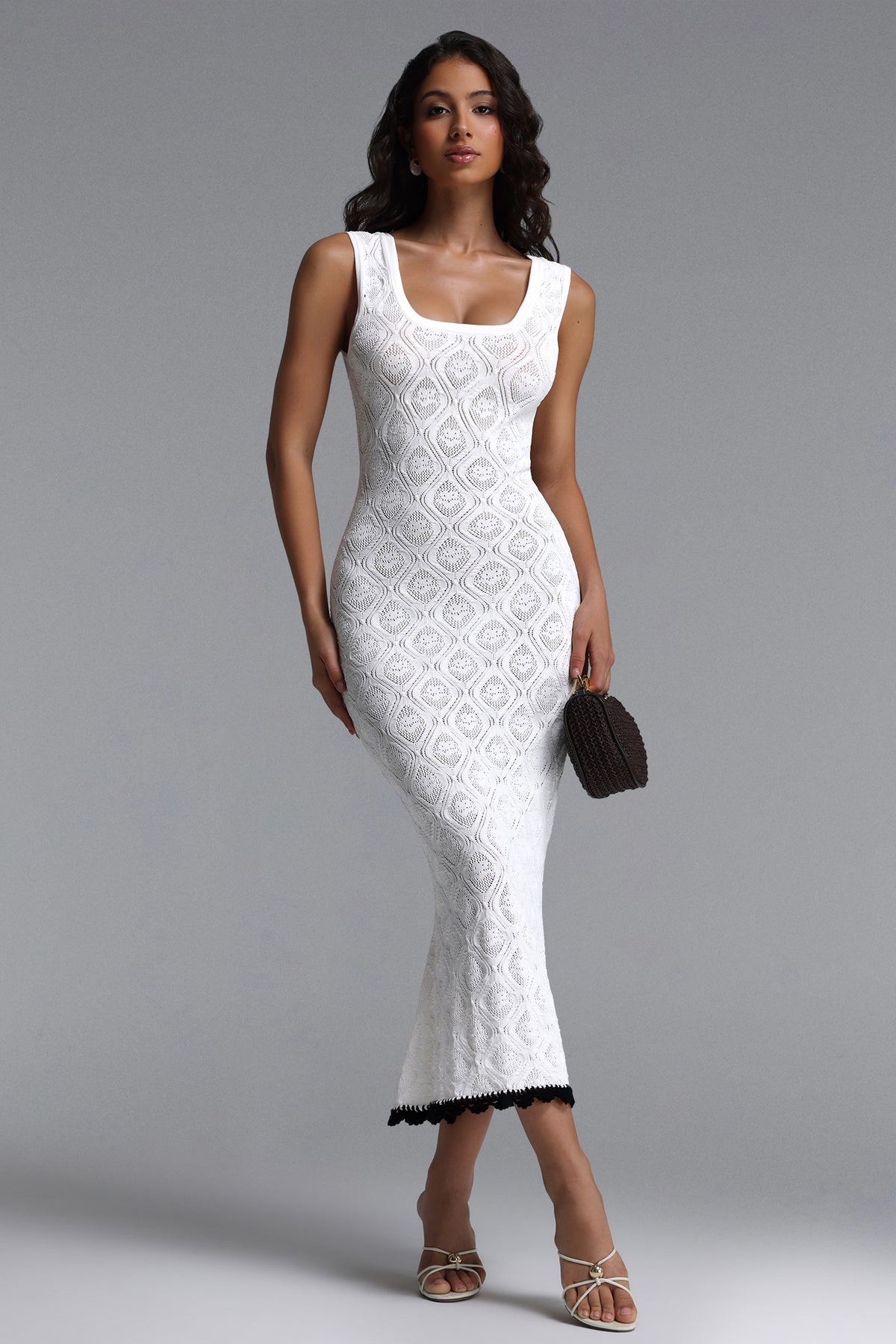 Etta Sleeveless Knit Maxi Dress – White