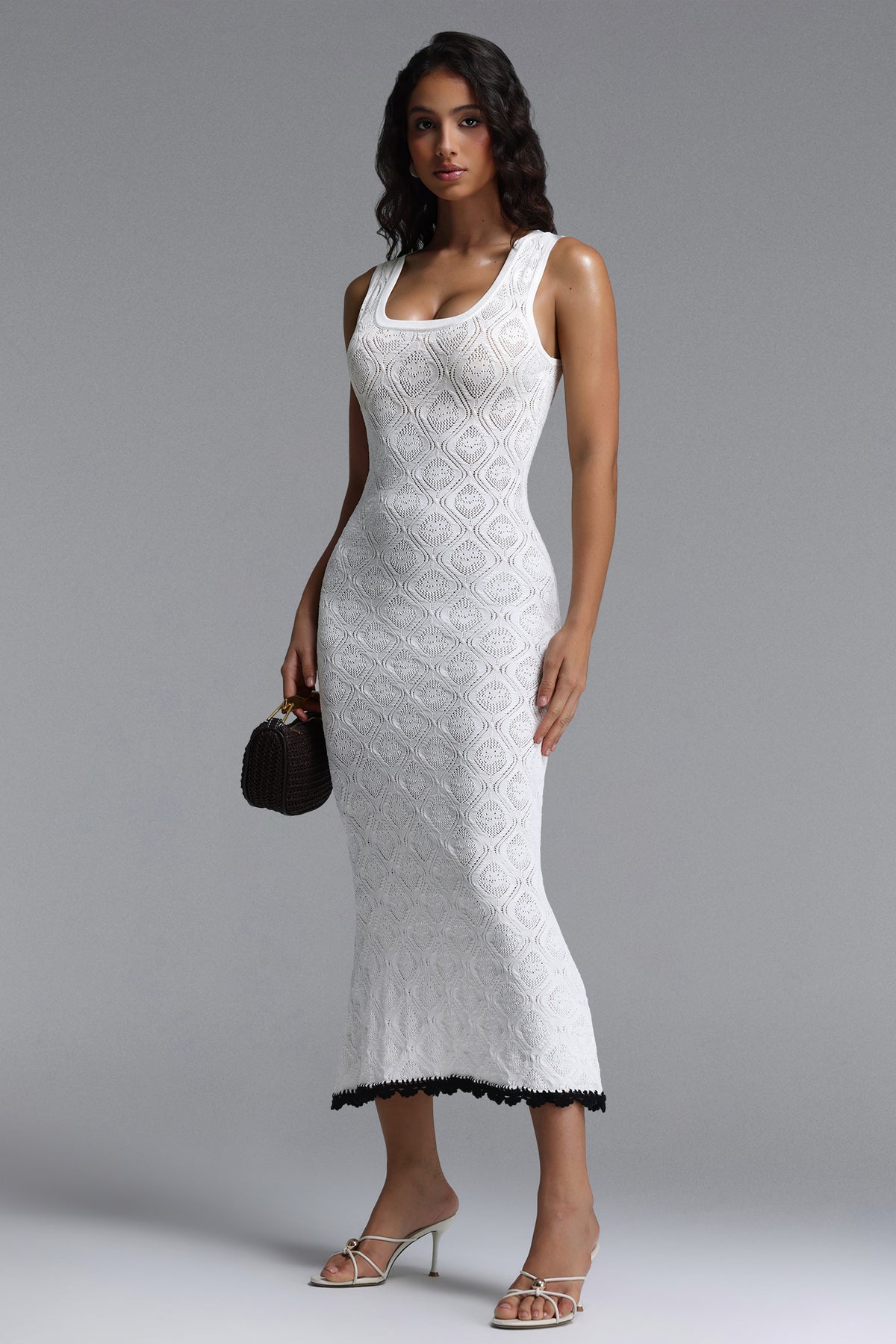 Etta Sleeveless Knit Maxi Dress – White
