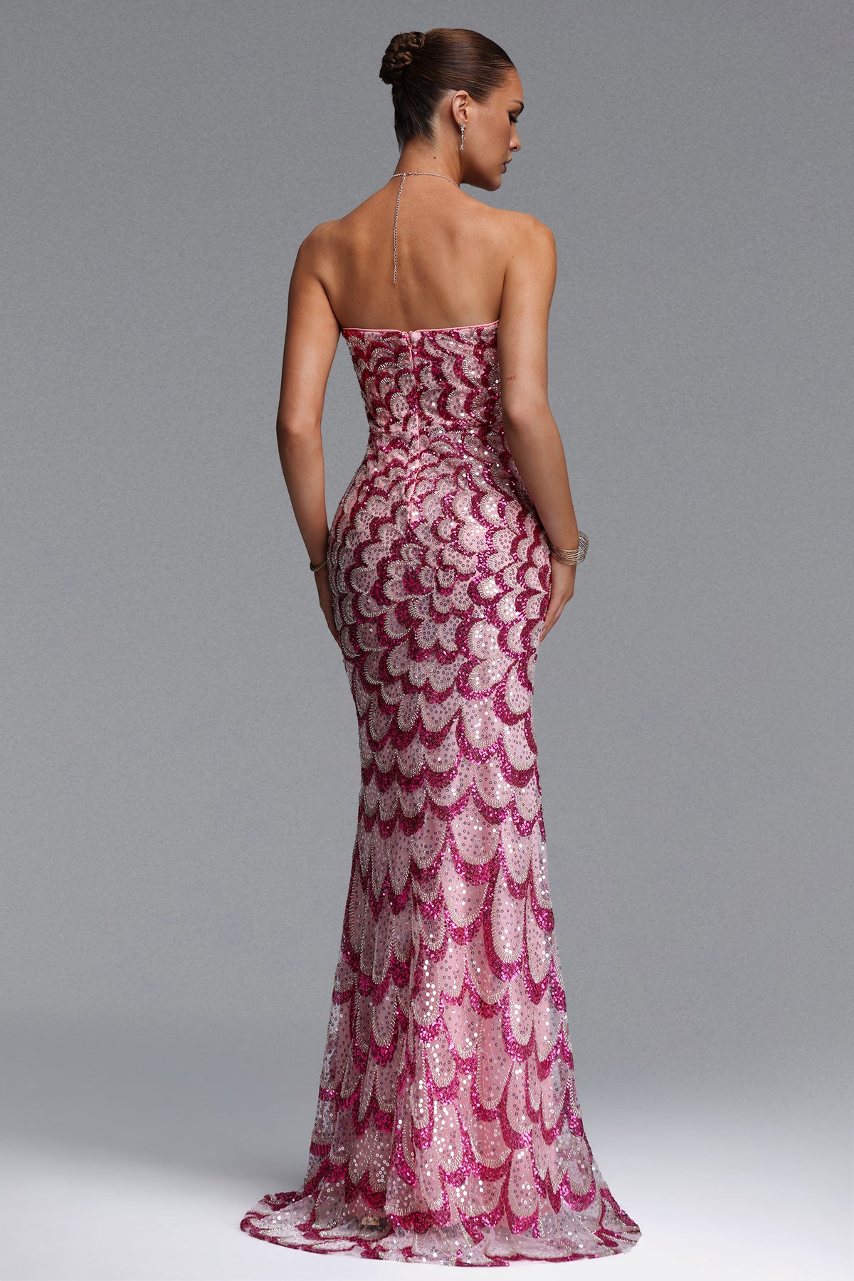 Facia Strapless Sequin Maxi Dress