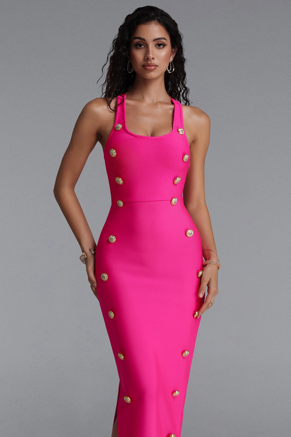 Giacinta Halter Bandage Maxi Dress