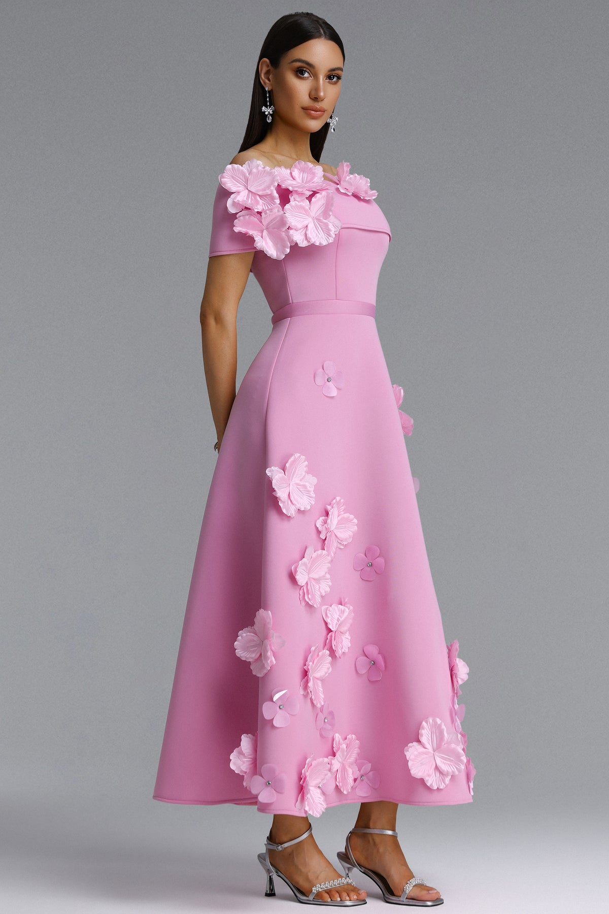 Gacia Off Shoulder Floral Maxi Dress