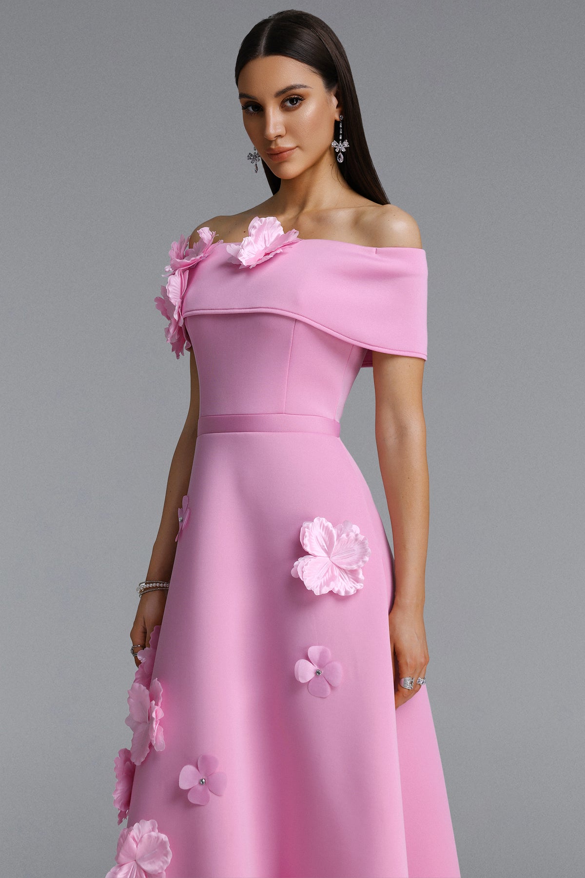 Gacia Off Shoulder Floral Maxi Dress