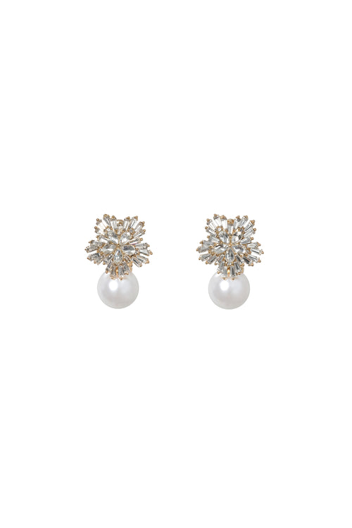 Zaha Diamond Pearl Earrings