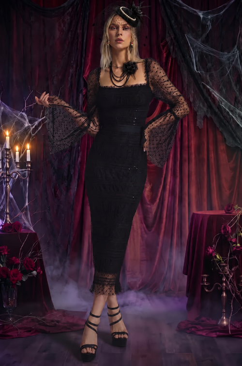 Crana Mesh Midi Dress