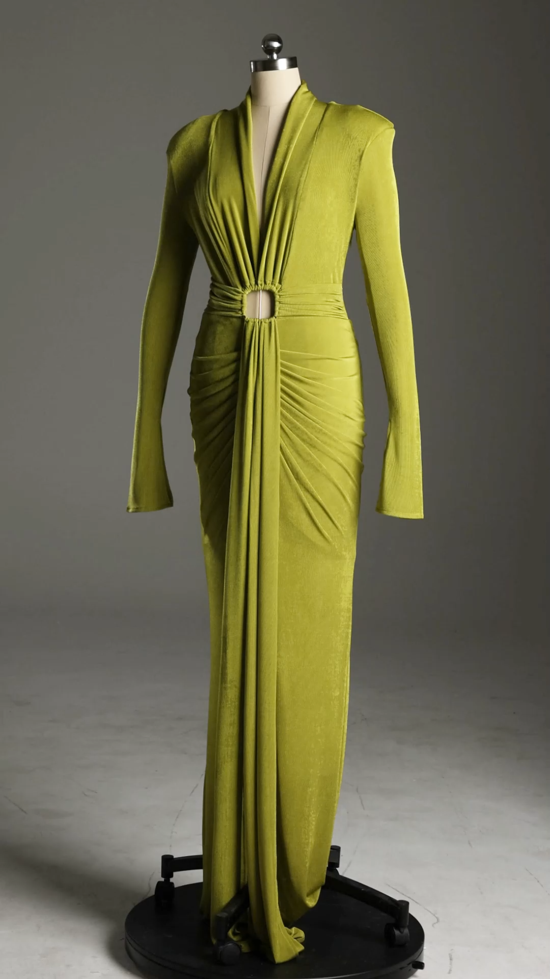 Naomi V-neck Long Sleeves Maxi Dress